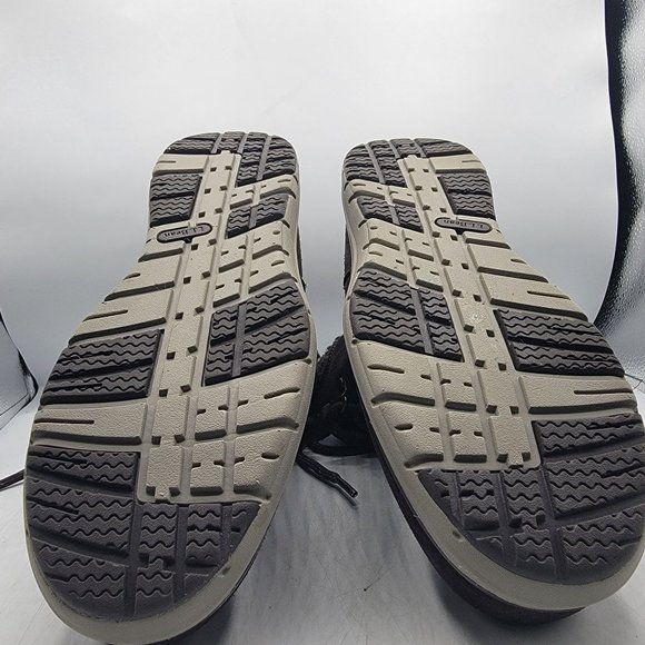 LL Bean Mountain Lodge Womens 8.5 Brown Fleece Collar Insulated Boots Primaloft - Picture 13 of 13